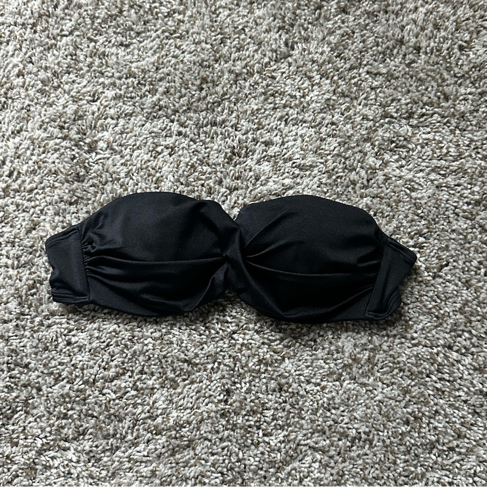 Victoria’s Secret Black Strapless Bandeau Bikini Top